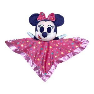 Disney Junior Music Lullabies Lovey Security Blanket Minnie Mouse Pink Plush